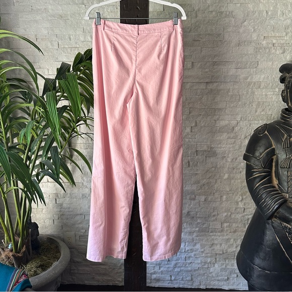 LOVERS and Friends Pink Wide Leg Pleated Trouser Pants Size Small - Picture 5 of 5